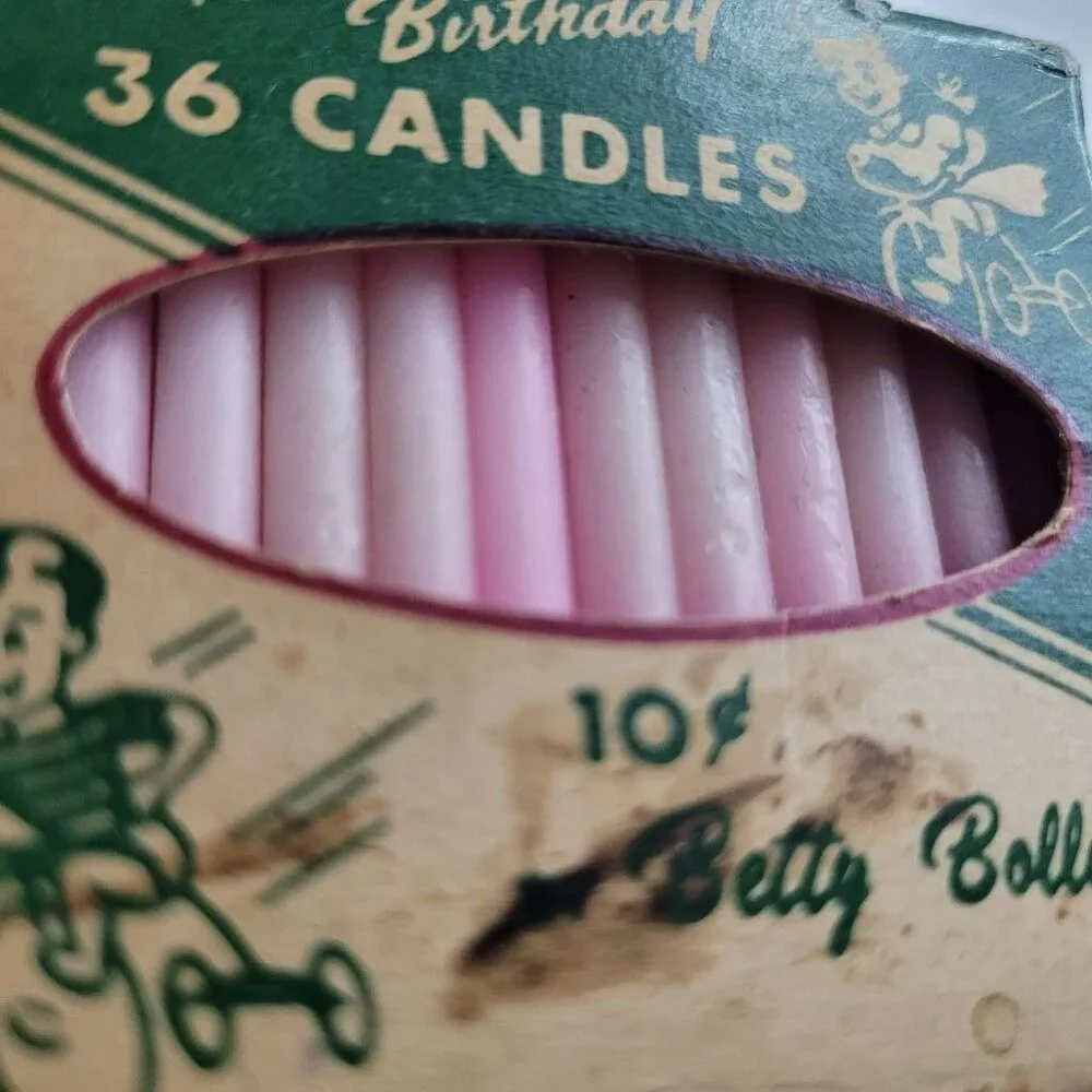Betty Bolling Birthday Candles‎ Vintage Pink Pack of 36 Candle Craft USA 3 Dozen